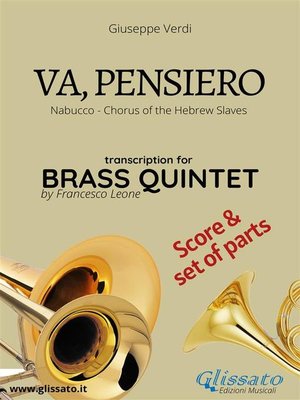 cover image of Va, pensiero--Brass Quintet score & parts